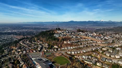 Panoramic-View-Luxury-Real-Estate-In-Abbotsford-Near-Sumas-Mountains-In-British-Columbia,-Canada