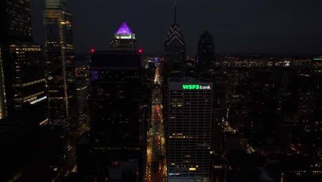 Philly-Skyline-Stadtbild-Bei-Nacht