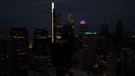 Philadelphia-skyline-Bei-Nacht