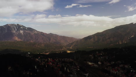 Wide-Aerial-Drone-Shot-of-the-Beautiful-Bucegi-Mountain-Range