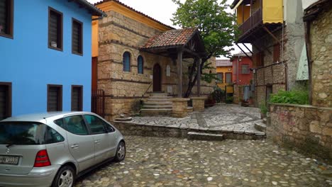 Antike-Jüdische-Synagoge-In-Veroia---Stadt-In-Zentralmazedonien,-In-Der-Geografischen-Region-Mazedonien,-Nordgriechenland