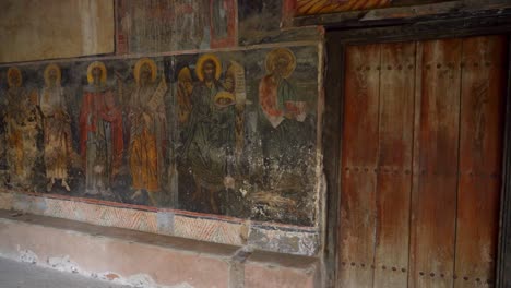 Panoramic-View-of-Paintings-on-the-Saints-on-Walls-of-Christ-the-Saviour-Church-in-Veria