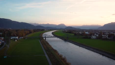 Wiesenrain-bridge-and-playground-Osterreich-Schweiz-for-the-Austria-and-Switzerland-borders-in-the-East-side-of-Switzerland