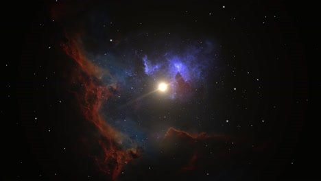 Nebel-Und-Helle-Sterne-Im-Großen-Universum