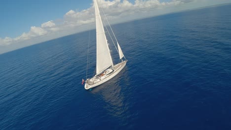 Aerial-Fpv-view-of-yachts-sailing-towards-New-Florida