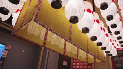 Many-Japanese-Paper-Lanterns-Illuminating-Room