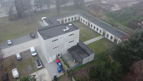 Aerial-view-over-the-animal-rescue-center-in-Lommel,-Belgium