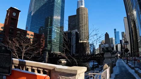 go-pro-hyper-lapse-of-a-person-walking-the-streets-of-Chicago-during-the-winter-season-in-the-city