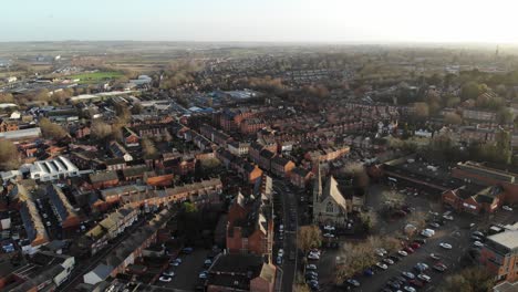 Drone-footage-of-Banbury-in-Oxfordshire,-UK.-22.12.22