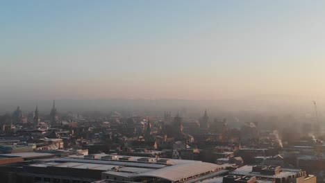 Rising-drone-shot-of-Oxford-City-on-a-cold-frosty-morning