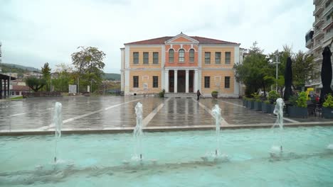 Old-Court-of-Justice-in-Veria-or-Veroia,-historically-also-spelled-Berea-in-Greece-near-Fountains