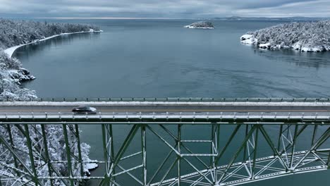 Tight-shot-of-cars-commuting-across-Deception-Pass-bridge-in-the-winter