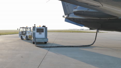 Air-Start-Unit-Starting-Jet-Engine-Of-An-Aircraft-At-The-Airport