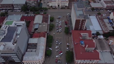 Drove-video-of-Jason-Moyo-Street-in-Bulawayo,-Zimbabwe