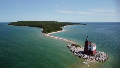 Round-Island-Lighthouse-Aerial-Ascent