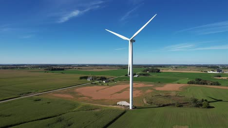 A-wind-turbine-blows-in-the-wind-of-the-Wisconsin-countryside