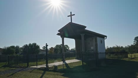 The-Chapel-of-Saint-Michael-the-Archangel-in-Houston,-Texas-filmed-in-4k-60p