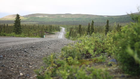 Denali-Highway-Inmitten-Der-Ruhigen-Landschaft-Alaskas