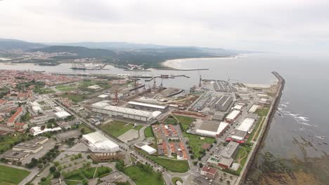 City-Port-of-Viana-do-Castelo-in-Portugal-Aerial-View