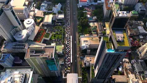 BTS-Skytrain-in-Bangkok-leaves-Saint-Louis-station-in-the-business-district