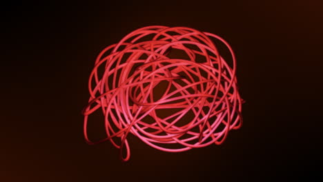Rote-Präsentations-Intro-Hintergrundanimation-Des-Abstrakten-Kreis-String-Nests