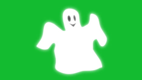 Green-screen-of-a-spooky-ghost-shaking-and-flying