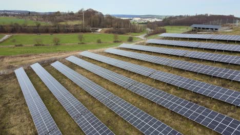 Eco-Conscious-Energy-Innovation:-Aerial-View-of-Solar-Power-Station-Panels-in-Natural-Setting-Near-Brilon-in-Sauerland