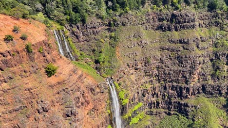 Waterfall-in-Kauai-with-rainbow