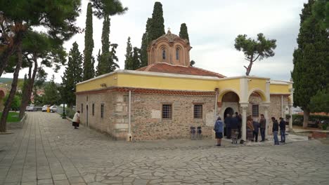 Vlatades-Monastery-or-Vlatadon-Monastery-is-a-monastery-in-Ano-Poli,-Thessaloniki,-Greece