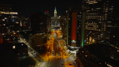 Philadelphia-Luftaufnahme-Bei-Nacht