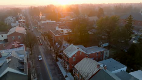 Historic-small-town-in-USA-at-sunrise