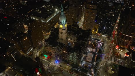 Philadelphia-Rathaus-Bei-Nacht