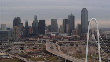 Establishing-Drone-shot-of-downtown-Dallas