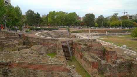 Panoramic-View-of-Auditorium-of-Ancient-Agora-Square-in-Thessaloniki