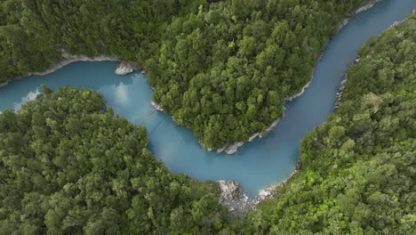Hokitika-schlucht,-Die-Den-Blauen-Fluss-Durch-Wälder-In-Neuseeland-Schlängelt