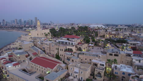 Aerial-view-from-the-port-to-the-old-city-of-Jaffa-at-night-during-the-New-Year's-Eve-celebrations-22-23