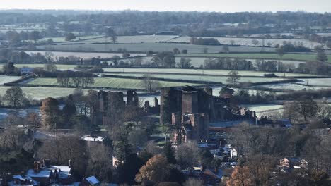 Castle-Ruins-UK-Winter-Aerial-Landscape-Countryside-Warwickshire-Frosty-Kenilworth