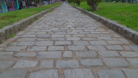 Low-Angle-Shot-of-Rotonda-Old-Road-in-Thessaloniki