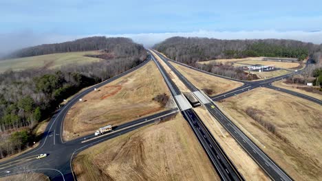aerial-pullout-over-highway-421-in-wilkes-county-nc,-north-carolina
