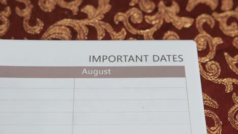 Notebook-Concept-positioning-text-'Important-Dates'-Reveal-Shot
