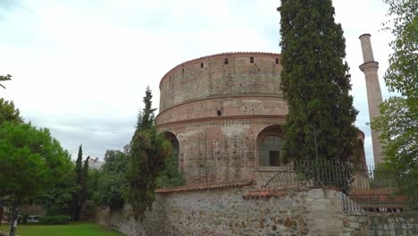 The-Rotunda-of-Galerius-in-Thessaloniki-on-Cloudy-Moody-Day-in-Greece
