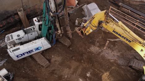 Assembling-soil-excavator-tool-for-drilling-at-Flushing-NewYork