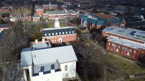 Siebenbürgen-Universitätscampus-In-Lexington,-Kentucky,-Drohnenaufnahmen-Aus-Der-Luft