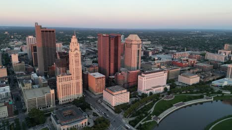 Luftaufnahme-Von-Columbus,-Ohio,-Stadtbild