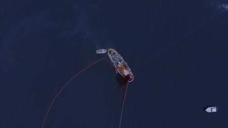 Drone-shot.-Beautiful-sea-and-fishing-boat