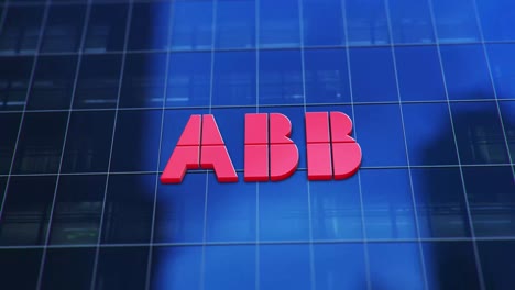 3D-Animation-Des-ABB-Logos-Auf-Dem-Firmengebäude