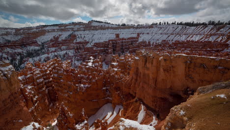 Time-Lapse-of-Dramatic-Winter-Landscape-of-Bryce-Canyon-National-Park,-Utah-USA