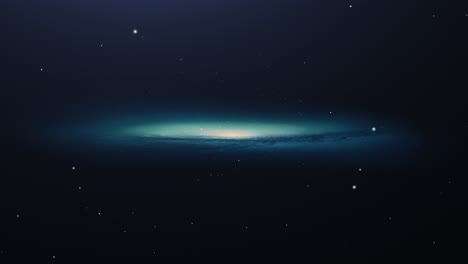 Galaxia-Azul-Moviéndose-En-El-Universo-Silencioso