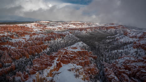 Lapso-De-Tiempo-De-Invierno,-Parque-Nacional-Bryce-Canyon-Utah-Usa