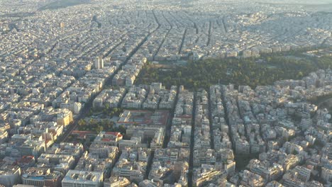 Aerial-high-view-Athens-endless-City-Buildings,-North-Town,-Greece